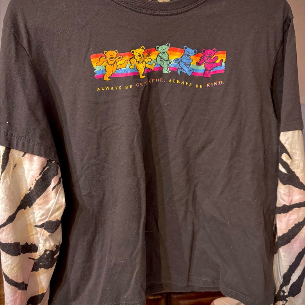 Grateful Dead Black Tee with White Logo